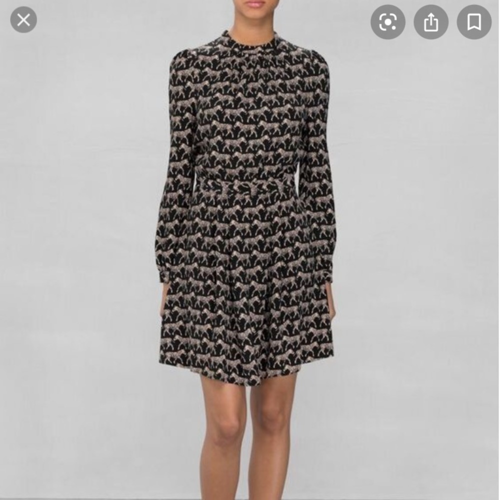 Love & other stories zebra high neck dress